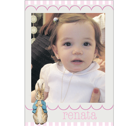 Iman con foto Peter Rabbit (rosa o celeste) 16u Pers.